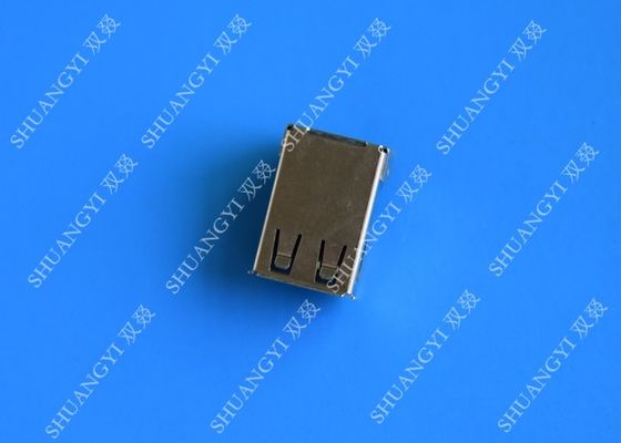 China 4 speldaf Type USB die Schakelaar, Rechte hoek Vrouwelijk SMT USB 2,0 laden Schakelaar leverancier