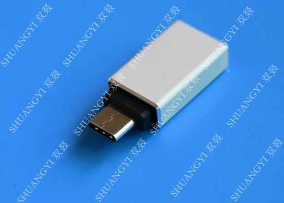 China Typec Mannetje aan USB 3,0 een Vrouwelijk Apple-Micro- Wit van USB met Vernikkelde Schakelaar leverancier